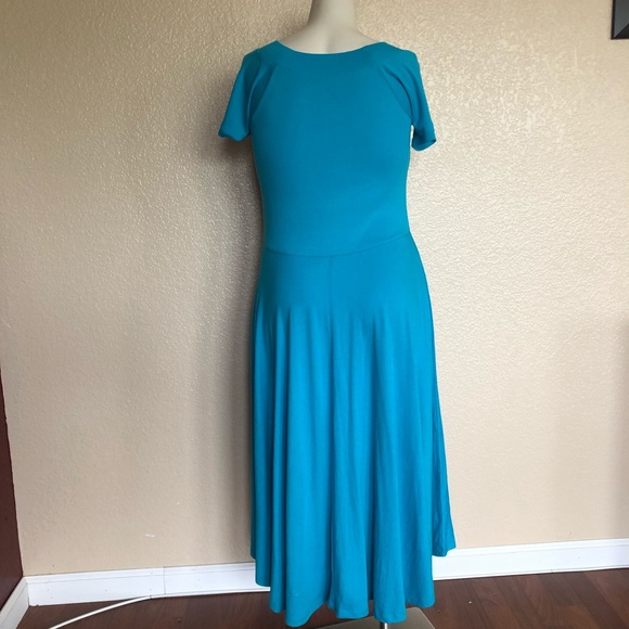 New Soft Surroundings Hi-Low Asymmetrical Maxi Midi Knit Dress S Blue - Picture 3 of 8